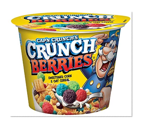 Cap'n Crunch Crunch Berries Breakfast Cereal, 1.3 oz, 12 Individual Cups