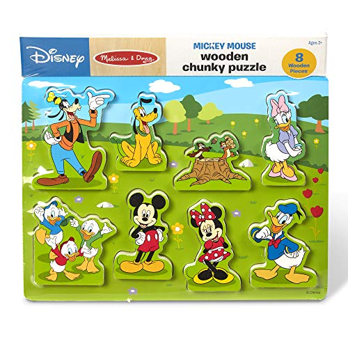 Book Cover Melissa & Doug Disney Mickey Mouse Clubhouse Wooden Chunky Puzzle (8 pcs)