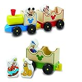 Melissa & Doug Disney Baby Mickey Mouse and Friends All Aboard Wooden Train Toy (3 Train Cars, 5 Characters)