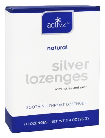 Activz 30 PPM Silver Throat 21 Lozenges, Net Wt 3.4 OZ