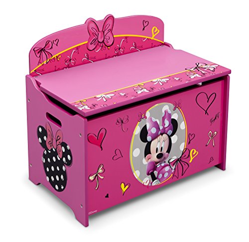 Book Cover Delta Children Deluxe Toy Box, Disney Minnie Mouse by Delta Children