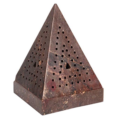 Hosley's 5" High Large Soapstone Triangle Pyramid, Incense Cone Holder. Ideal Gift for Aromatherapy, Zen, Spa, Vastu, Reiki Chakra Settings. O3
