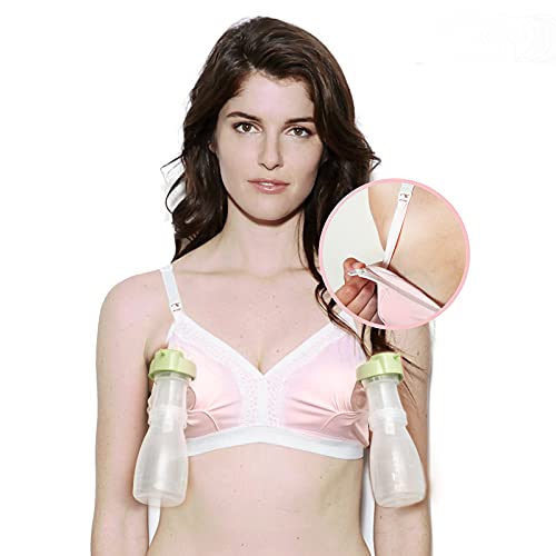 The Dairy Fairy - Handsfree Pumping and Nursing Bra, Everyday Bra, Sleep Nursing Bra, Pumping and Nursing Bra in One, Hands Free Pumping Bra That Fits All Breast Pumps Blush