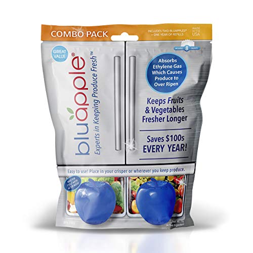 Book Cover Bluapple Produce Saver Freshness Balls 1 Year Combo Pack Extend Produce Life Keep Produce Fresh Longer