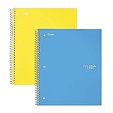Five Star Spiral Notebook, 3 Subject, 150 Wide Ruled Sheets, Teal and Berry Pink/Purple, 2 Pack (73031)