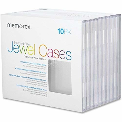 Memorex Standard Jewel Cases Shrinkwrapped 10/Pack