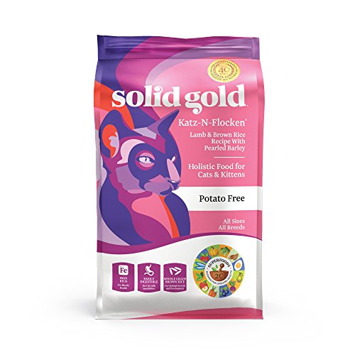 Solid Gold - Katz-N-Flocken - Holistic Whole Grain Dry Cat Food with Real Natural Lamb and Brown Rice - 4 lb