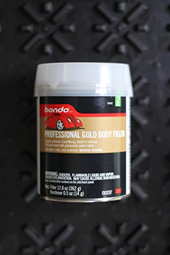 Bondo Professional Gold Filler, Stage 2, Superior Adhesion Ideal for Vehicles 1998 and Newer with Galvanized Coated Metal, 12.8 oz