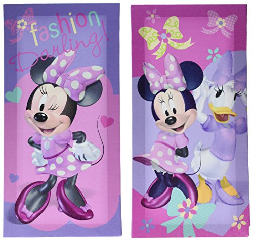 Book Cover Disney Minnie Mouse Canvas Wall Art (2 Pack), 7 x 14