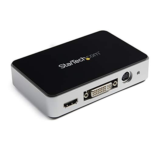 StarTech.com HDMI Video Capture Device - 1080p - 60fps Capture Card - USB Video Recorder - with HDMI DVI VGA (USB3HDCAP) Black