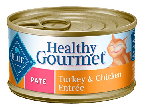 Blue Buffalo Healthy Gourmet Natural Adult Pate Wet Cat Food Turkey & Chicken 3-oz cans (Pack of 24)