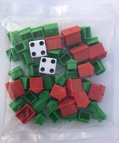 Book Cover Monopoly Hotel and House Refill Replacement Pack with Dice