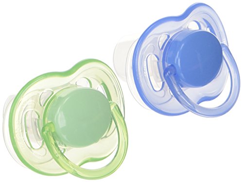 Book Cover Philips AVENT Freeflow Pacifier BPA, Free Blue / Green, 6-18 Months (2 Count)