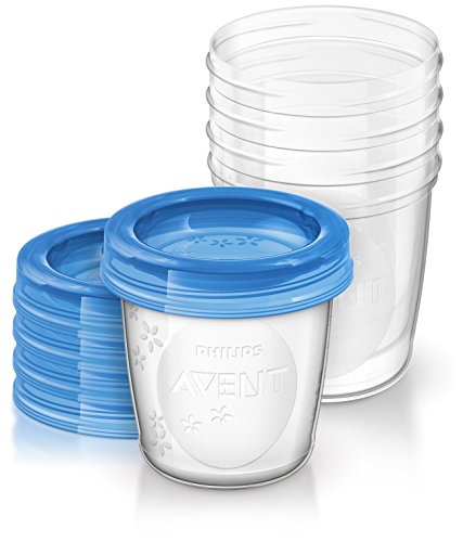 Book Cover Philips AVENT Breast Milk Storage Cups, 6 Ounce (Pack of 5)