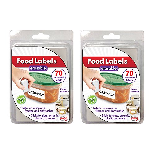 Book Cover JOKARI Erasable Food Labels 2 Pack Refill, Reusable, Freezer, Microwave and Dishwasher Safe Kitchen Tool for All Purpose Meal