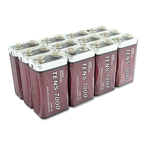 Book Cover TENS 7000 Official 12 Pack of Long Lasting 9-Volt Alkaline Batteries - 9 Volt Battery for TENS Unit - Pack of 12 All Purpose Batteries - Alkaline Battery for Everyday Use - 100% Durability Guaranteed