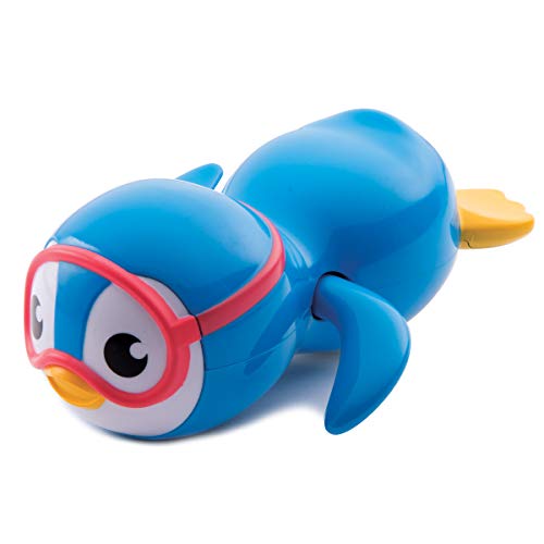 Book Cover Munchkin Wind Up Swimming Penguin Baby and Toddler Bath Toy, Blue