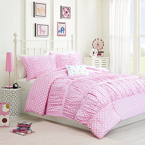 Book Cover Mizone Lia 3 Piece Comforter Set, Pink, Twin/Twin X-Large