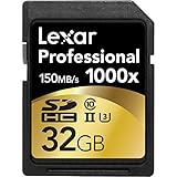 Lexar Professional 1000x 32GB SDHC UHS-II/U3 Card (Up to 150MB/s read) w/Image Rescue 5 Software LSD32GCRBNA1000