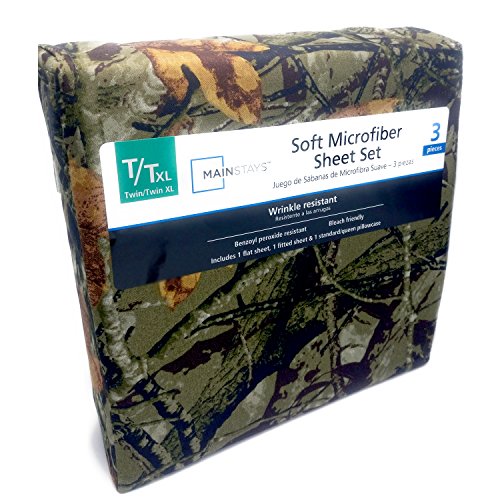 Book Cover Camouflage Print Microfiber Twin Sheet Set (3 Pc Set)