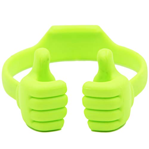 Honsky Thumbs-up Cell Phone Stand Holder, Tablet Stand Cradle for Desk Desktop Smartphone Cellphone Mobile Phone Tablets - Universal Adjustable Flexible, Green
