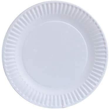 Nicole Home Collection 100 Count Everyday Dinnerware Paper Plate, 6-Inch, White (200 Count)