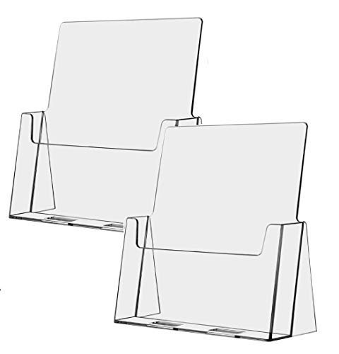 T'z Tagz Brand Full Page 8.5 X 11 Acrylic Literature Document Brochure Holder 2 Pack