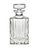 Godinger Whiskey Decanter, Liquor Decanter, with Stopper, Barware & Drinkware ,for Liquor, Wine, Bourbon, Scotch & Cocktails Oxford Crystal Collection