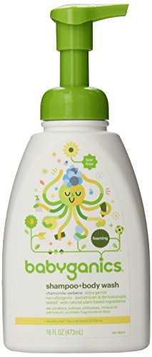 Babyganics Baby Shampoo + Body Wash Pump Bottle, Chamomile Verbena, 16oz