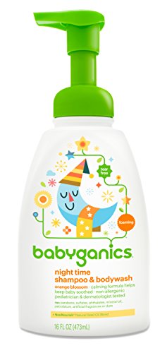 Babyganics Baby Shampoo + Body Wash Pump Bottle, Orange Blossom, 16oz,  , Packaging May Vary
