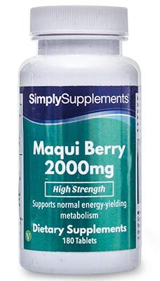 Book Cover Maqui Berry 2000mg (180 High Strength Tablets)