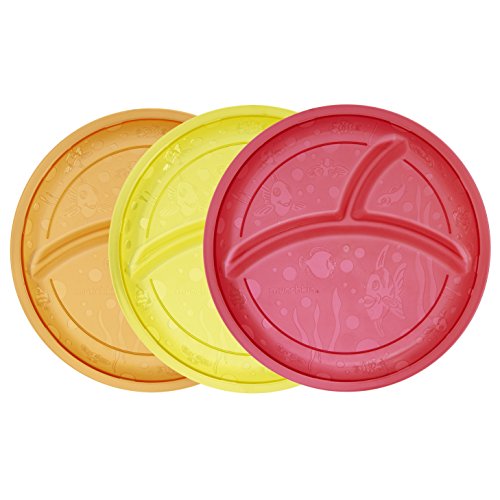 Book Cover Munchkin Multi Divided Plates, 3 Count