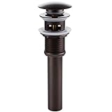 KES Bathroom Faucet Vessel Vanity Sink Pop Up Drain Stopper with Overflow Oil Rubbed Bronze, ALL Metal Rustproof Brass and 304 Stainless Steel, S2008A-ORB