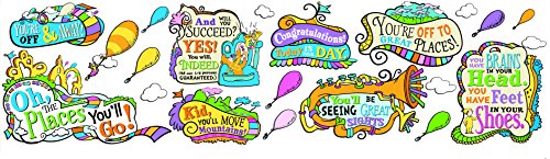 Eureka Dr. Seuss Oh the Place You'll Go Back to School Bulletin Board Set, 18'' x 0.1'' x 28'' , 27pc