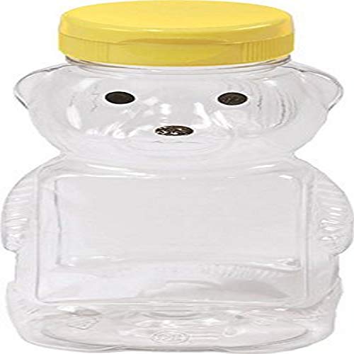 Little Giant Farm & Ag HBEAR12 Empty Plastic Bear Bottles,12 oz, Pack of 12 - Yellow
