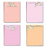 Stonehouse Collection Cat Notepads - 4 Assorted Funny Cat Note Pads - USA Made (Cat)