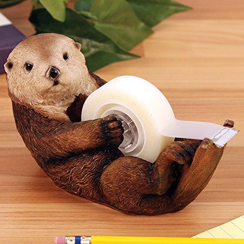 Book Cover Otter Tape Dispenser - Cute Water Animal Office Desk Accessory