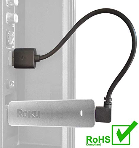 EXINOZ Mini USB Cable for Powering Roku (1-PACK) Cable Designed to Power Your Roku (3500R) Streaming Stick from Your TV USB Port.