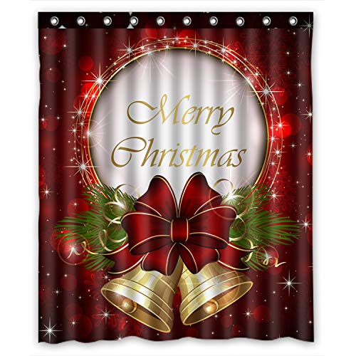 Book Cover Merry Christmas Custom Fashion Shower Curtain 60-Inch by 72-Inch