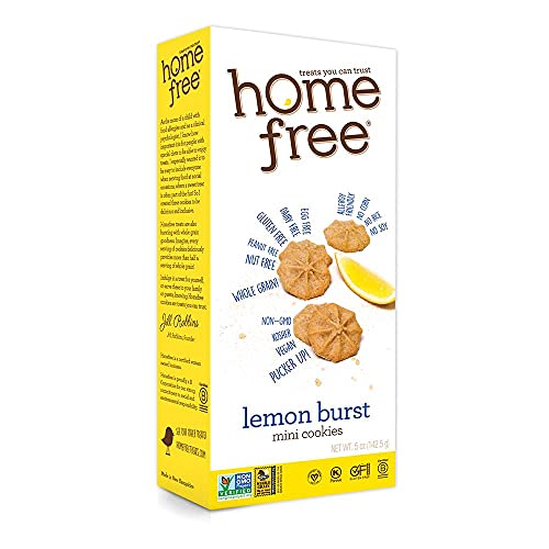 Book Cover Homefree Treats You Can Trust Gluten Free Mini Cookies, Lemon Burst, 5 Ounce