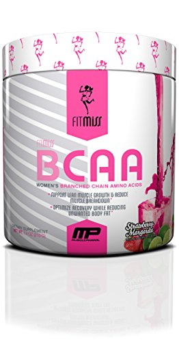 Book Cover FitMiss Women's BCAA Powder, 6 Grams of BCAA Amino Acids, Post-Workout Recovery Drink for Muscle Recovery and Muscle Toning, Strawberry Margarita, No Sugar or Calories, 30 Servings