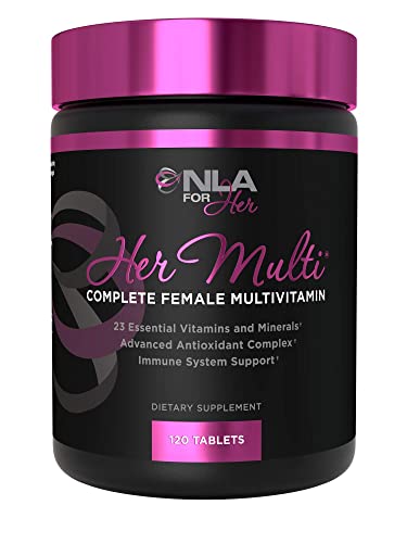 NLA for Her Multi Vitamin -(60 Tablets)-Complete Female Multivitamin Supplement -23 Essential Vitamins & Minerals, Antioxidant Complex, Daily Fruits & Veggies, Immune Support, & Gut Health for Women