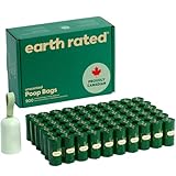 Earth Rated Dog Poop Bag Holder with Dog Poop Bags Rolls, New Look, Durable and Guaranteed Leakproof, Unscented, 1 Dispenser and 900 Bags