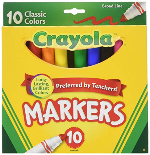 Book Cover Crayola 58-7722 Classic Color Broad Line Markers 10 Count