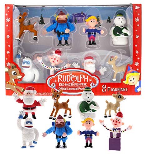 Book Cover Rudolph the Red Nosed Reindeer Figures - Bring the Story to Life - Ideal for Holiday Decorating, Cake Toppers, Playtime - Includes 2