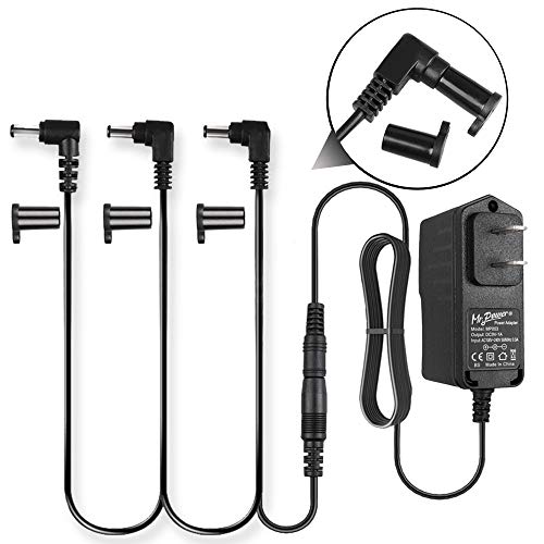 Mr.Power Guitar effects Power Supply Adapter 9V DC 1A (1000mA) with Free Cable 3 Way Daisy Chain Cord/insulated cap