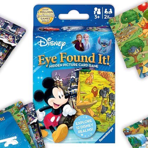 Ravensburger Eye Found It! World of Disney Card Game - Fun and Educational Spot It for Toddlers, Preschoolers, Boy and Girls Ages 3-8 - Family-Friendly for Endless Fun