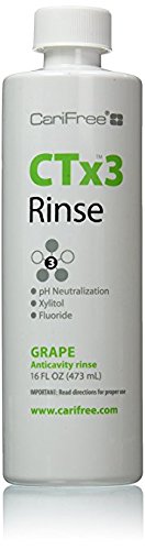 CariFree CTx3 Fluoride Rinse, Dentist Recommended, Anti-Cavity (Grape)