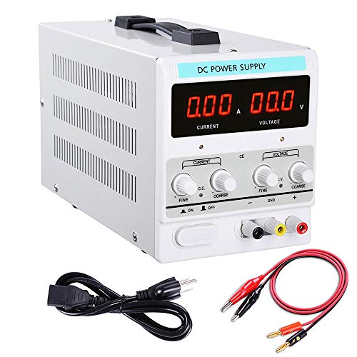 Yescom DC Power Supply Variable 30V 5A Adjustable High Precision Digital w/ 5V/2A USB Port Power Cord 110V Input