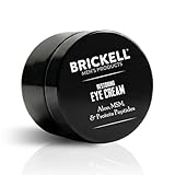Brickell Men's Restoring Eye Cream for Men, Natural and Organic Anti Aging Eye Balm To Reduce Puffiness, Wrinkles, Dark Circles, Crows Feet and Under Eye Bags, 15 mL, Unscented